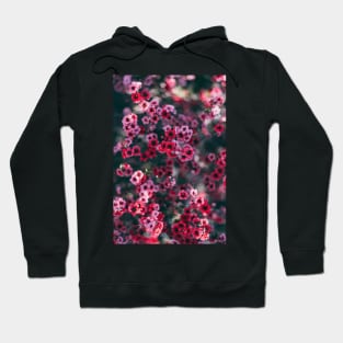 Bright Pink Tropical Flowers Hoodie